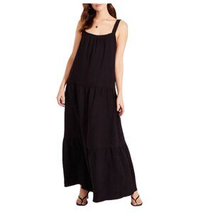 BB Dakota by Steve Madden Arianna Sleeveless Tiered Cotton Maxi Dress EUC